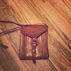 Genuine leather crossbody